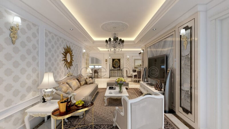 Thiết kế nội thất phòng khách chung cư đẳng cấp Thiết kế chung cư