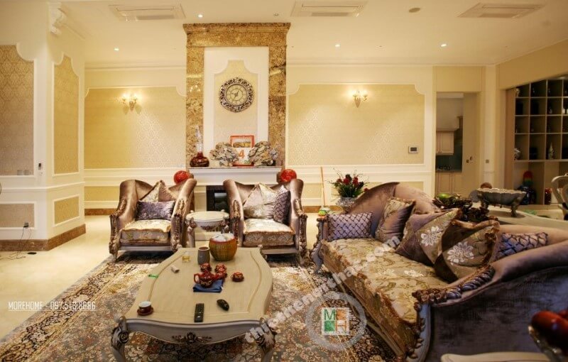 Thiết kế penhouse trần khá cao tạo độ thoáng cho căn nhà lại sở hữu tầng tách biệt tạo không gian sinh hoạt thoải mái, tăng độ mở Thiết kế chung cư