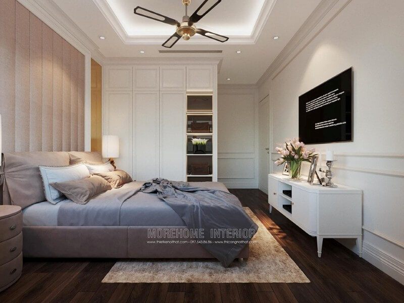 Thiết kế nội thất phòng ngủ chung cư ấn tượng và tinh tế