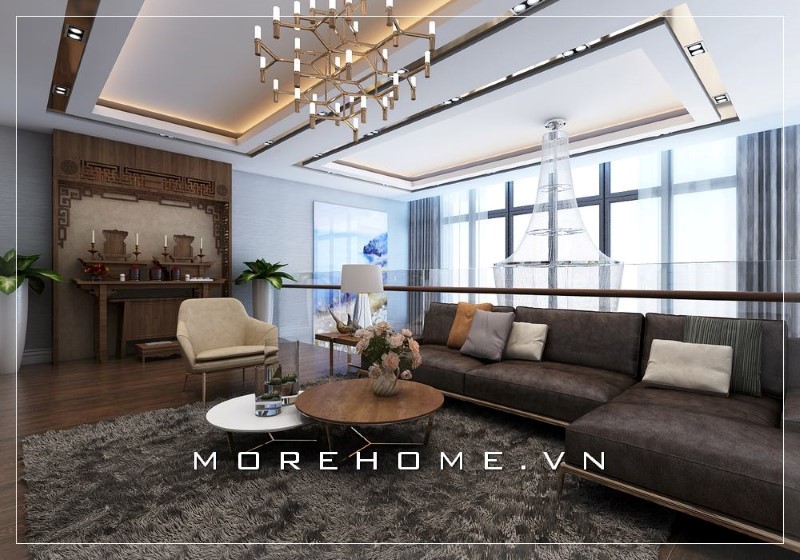 Mẫu sofa góc đơn giản